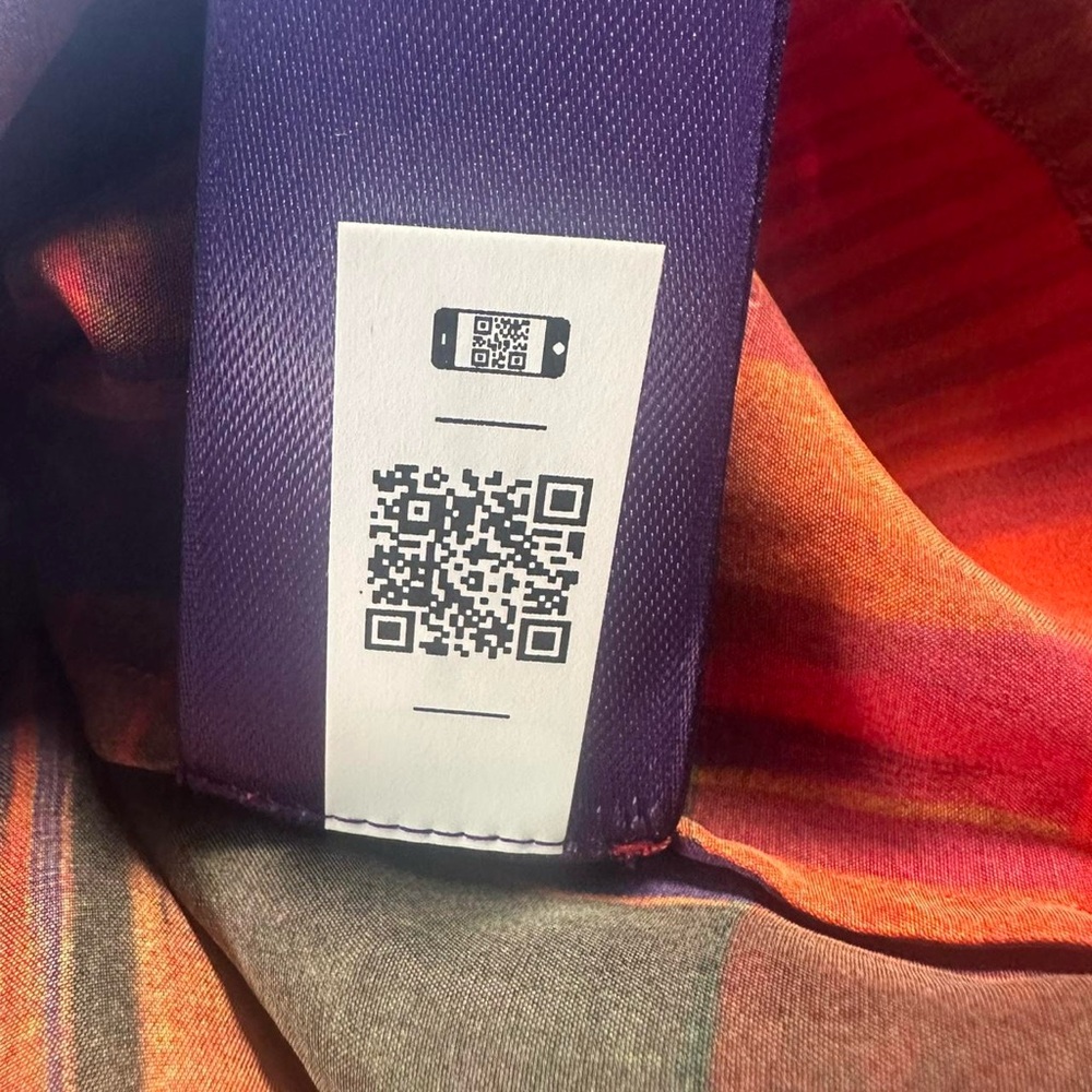 Ralph Lauren Purple Label Women’s Corinna Print Silk Habotai Shirt Large - Picture 4 of 7